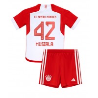 Camisa de time de futebol Bayern Munich Jamal Musiala #42 Replicas 1º Equipamento Infantil 2023-24 Manga Curta (+ Calças curtas)